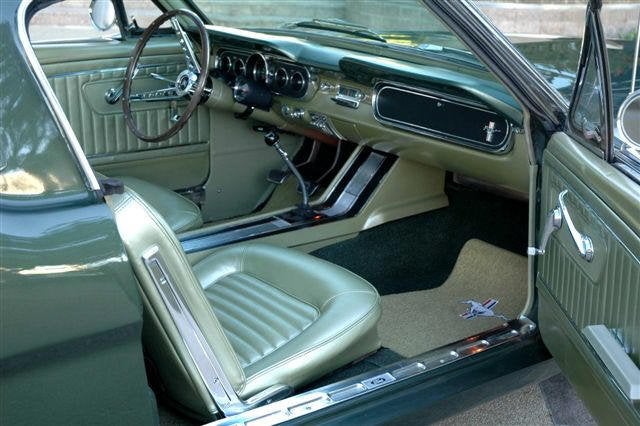 1966 Mustang Ivy Gold White Interior
